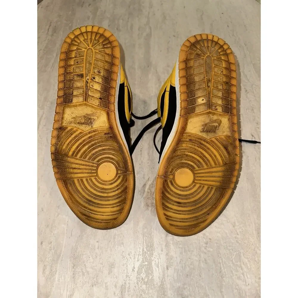 Jordan 1 Mid Taxi Nike Yellow Black Men’s Size 10